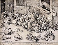 The Ass in the School, 1556, bruegel