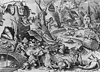 Gluttony, Gula, 1556-57, bruegel