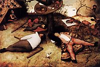 The land of Cocagne, 1567, bruegel
