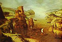 Landscape with Christ Appearing to the Apostles at the Sea of Tiberias, 1553, bruegel