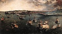 Naval battle in the Gulf of Naples, 1558-62, bruegel