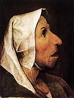 Portrait of an old woman, 1564, bruegel