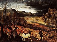The return of the herd, November, 1565, bruegel