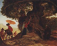 At the Mother of God Oak, 1835, bryullov