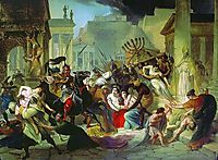 Genserich-s Invasion of Rome, 1835, bryullov