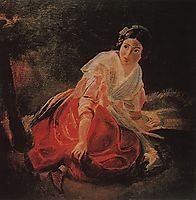Girl in a Forest, 1851, bryullov