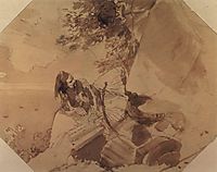 Greek lying on a rock, 1835, bryullov