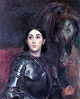 Juliet Tittoni as Jeanna D-Ark, 1852, bryullov