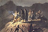 Participants of the expedition to Mount Vesuvius, 1824, bryullov