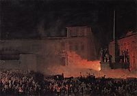 Political Demonstration in Rome in 1846, 1850, bryullov