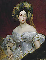 Portrait of Aurora Demidova, 1838, bryullov