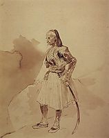 Portrait of a Greek insurgent Theodore Kolokotroni, 1835, bryullov