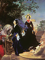 Portrait of the Shishmariov Sisters, 1839, bryullov