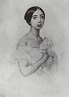 Portrait of the Singer Pauline Viardot Garcia, 1844, bryullov