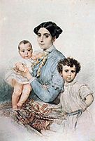 Portrait of Teresa Michele Tittoni with Sons, 1852, bryullov