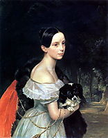 Portrait of U. M. Smirnova, 1840, bryullov