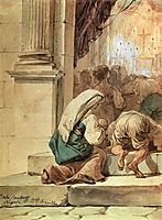 Scene at the Entrance of a Cathedral, 1827, bryullov