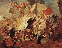 Siege of Pskov by Polish King Stefan Batory in 1581, 1837, bryullov