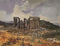 Temple of Apollo in Phigalia, 1835, bryullov