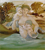 Mermaid With Her Offspring, burnejones