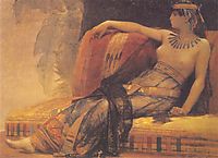 Cleopatra, preparatory study for -Cleopatra Testing Poisons on the Condemned Prisoners- , cabanel