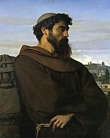 A thinker, a young Roman monk, 1848, cabanel