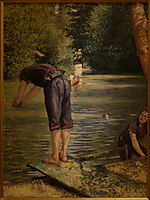 Bathers on the Banks of the Yerres, 1878, caillebotte