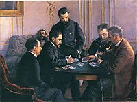 The Bezique Game, 1880, caillebotte