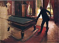 Billiards, c.1876, caillebotte