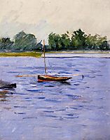 Boat at Anchor on the Seine, c.1891, caillebotte