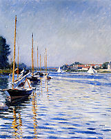 Boats on the Seine, caillebotte