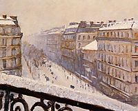 Boulevard Haussmann in the Snow, c.1881, caillebotte