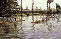 The canoes, 1877, caillebotte