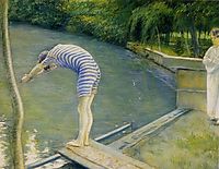 The diver or The Beach, 1877, caillebotte