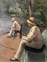 Fishermen on the Banks of the Yerres, c.1876, caillebotte
