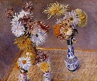 Four Vases of Chrysanthemums, 1893, caillebotte