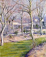 The garden of the Petit Gennevilliers in Winter, 1894, caillebotte
