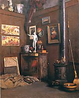 Interior of a Studio, c.1874, caillebotte