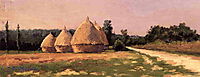 Landscape with Haystacks, c.1874, caillebotte