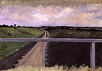 Landscape with Railway Tracks, c.1872, caillebotte