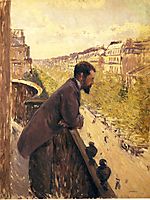 Man on a Balcony, c.1880, caillebotte