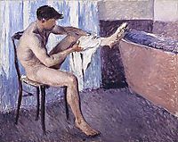 Man drying his leg, 1884, caillebotte