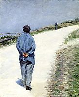 Man wearing a blouse, 1884, caillebotte