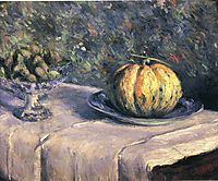 Melon and Fruit Bowl with Figs, 1882, caillebotte