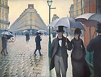 Paris street, rainy weather, 1876, caillebotte
