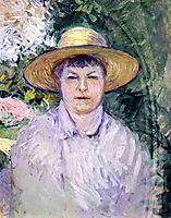 Portrait of Madame Renoir, 1888, caillebotte