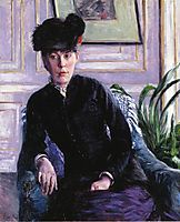 Portrait of a Young Woman in an Interior, c.1877, caillebotte