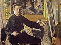 Self-Portrait with Easel, 1879-1880, caillebotte