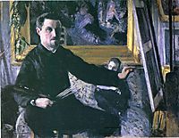 Self-Portrait with an Easel, c.1880, caillebotte