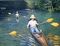 Skiffs on the Yerres, 1877, caillebotte